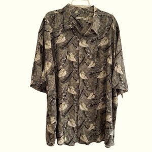 Vintage Summa 100% Silk Topical Hawaii Shirt Button Up Short Sleeve Collar 4X